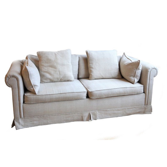 Image 1 of Divano letto Chester vintage in tessuto di lino