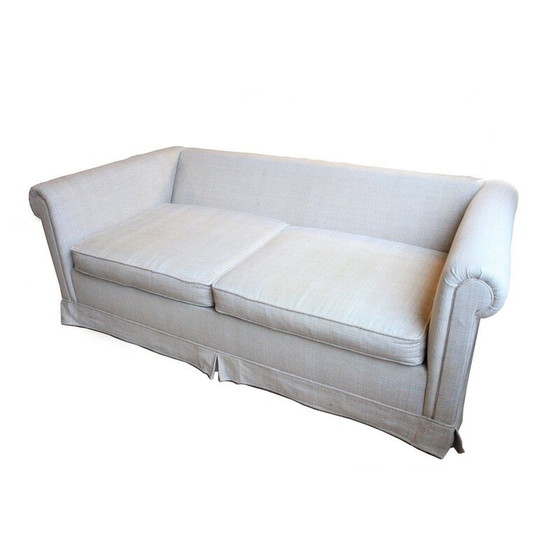 Image 1 of Divano letto Chester vintage in tessuto di lino