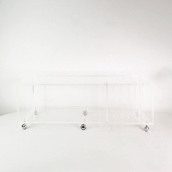 Image 1 of Vintage Space Age audio/tv unit in plexiglass, Germany 1970