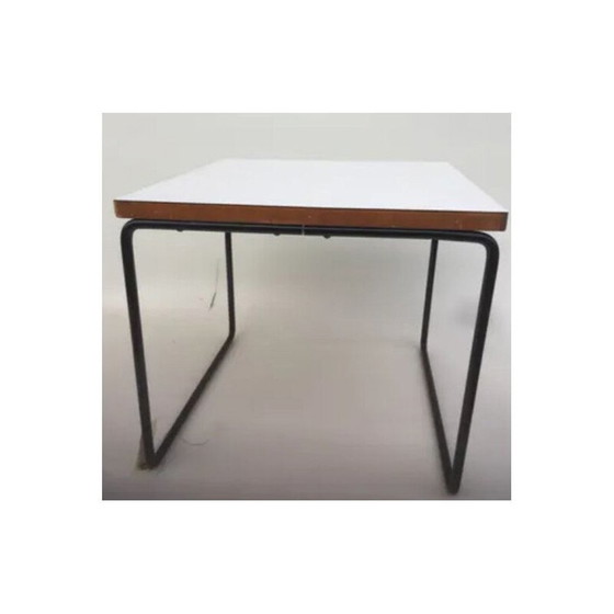 Image 1 of Coppia di comodini vintage in metallo e legno di Pierre Gariche per Steiner