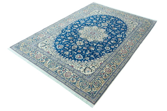 Image 1 of Hand-knotted Nain 9 La Oriental Rug With Silk - 295 X 205 Cm