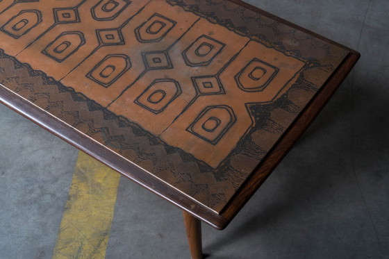 Image 1 of Unique coffee table with copper top