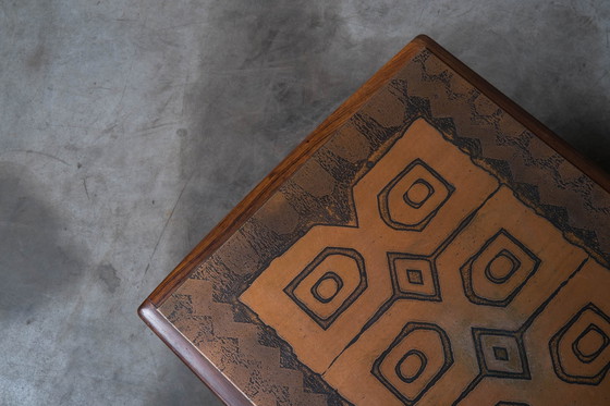 Image 1 of Unique coffee table with copper top