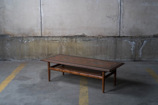 Unique coffee table with copper top