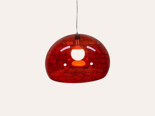 Kartell FL/Y Lampe rouge transparente