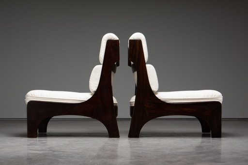 Pair of Italian Easy Chairs by Claudio Salocchi for Sorman - 1970si 