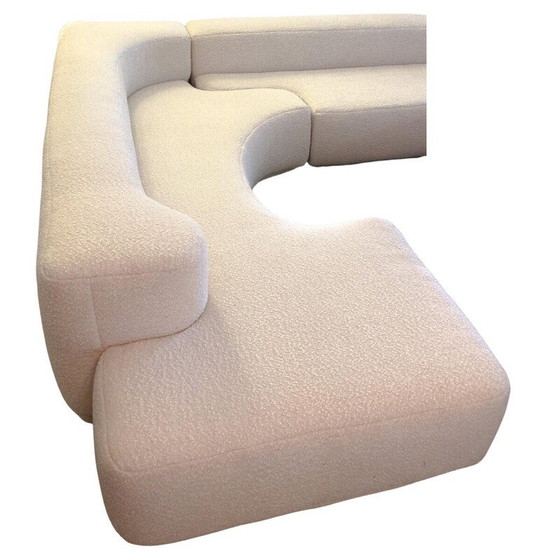 Image 1 of Vintage Lara sofa in white boucle upholstery by Roberto Pamio and Renato Toso for Stilwood