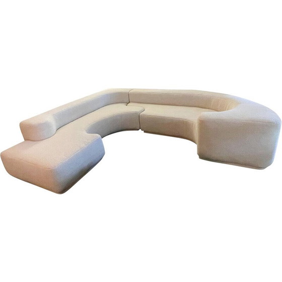 Image 1 of Vintage Lara sofa in white boucle upholstery by Roberto Pamio and Renato Toso for Stilwood