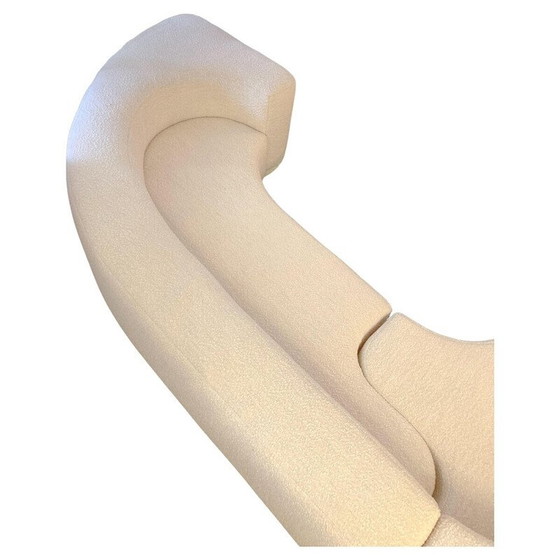 Image 1 of Vintage Lara sofa in white boucle upholstery by Roberto Pamio and Renato Toso for Stilwood