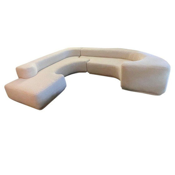 Image 1 of Vintage Lara sofa in white boucle upholstery by Roberto Pamio and Renato Toso for Stilwood