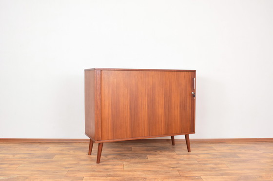 Image 1 of Mid-Century Danish Teak Tambour Doors Sideboard, 1960S.