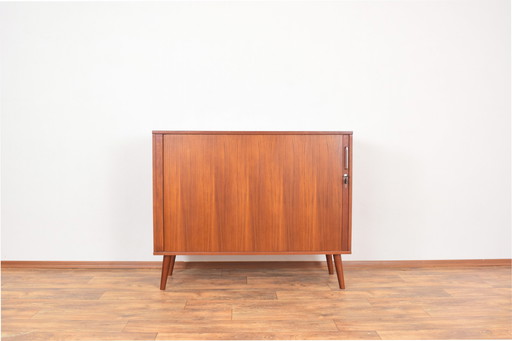 Mid-Century Danish Teak Tambour Doors Sideboard, 1960S.