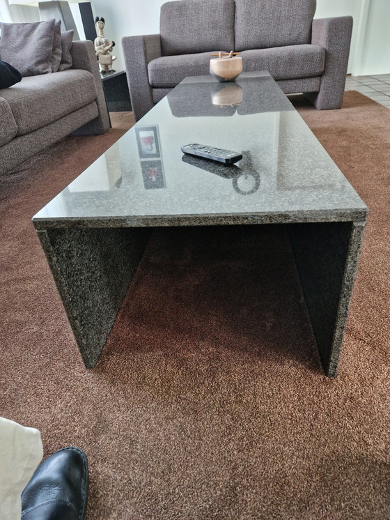 Image 1 of Black granite coffee table