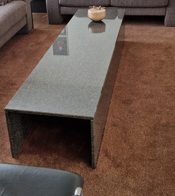 Image 1 of Black granite coffee table