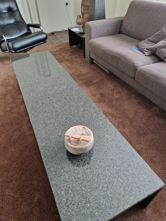 Image 1 of Black granite coffee table