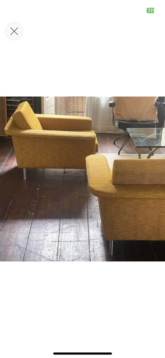 Image 1 of Vintage 3-seat sofa + lounge chair