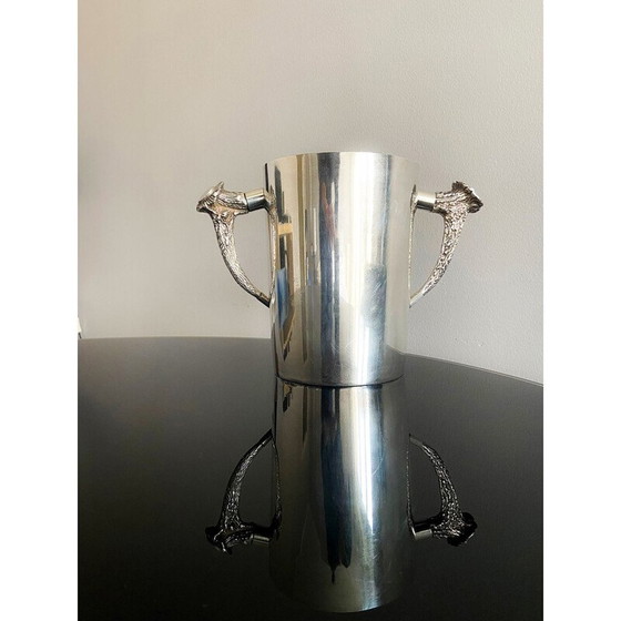 Image 1 of Vintage silver metal ice bucket by Ralph Lauren