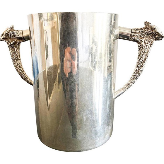 Image 1 of Vintage silver metal ice bucket by Ralph Lauren