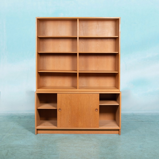 Image 1 of Vintage Børge Mogensen blond wall unit, Swedish minimalist