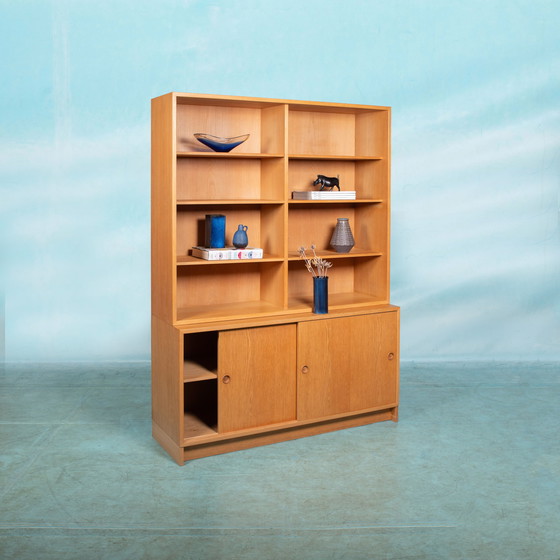 Image 1 of Vintage Børge Mogensen blond wall unit, Swedish minimalist