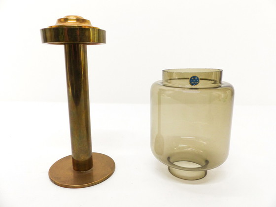 Image 1 of Candleholder Smoked Glass Hans-Agne Jakobsson For Markaryd Model L-102/32 - 1960