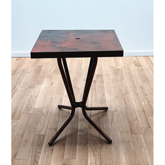 Image 1 of Vintage industrial metal pedestal table