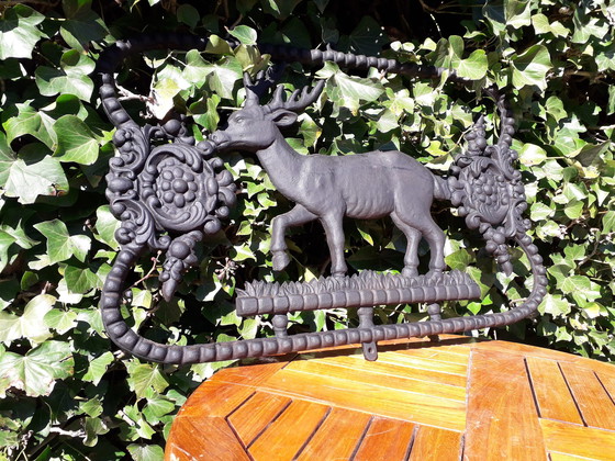 Image 1 of Cast iron wall decoration red deer 66 cm wide