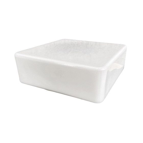 Image 1 of Vintage square white glass ceiling lamp for RZB Bamberg, Germany 1970