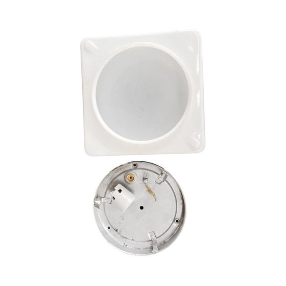 Image 1 of Vintage square white glass ceiling lamp for RZB Bamberg, Germany 1970