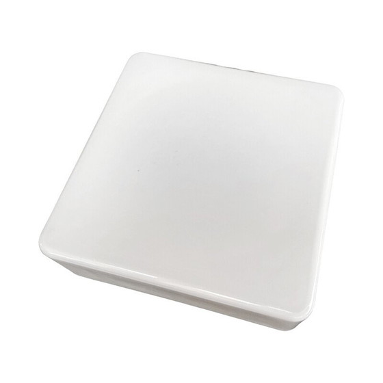 Image 1 of Vintage square white glass ceiling lamp for RZB Bamberg, Germany 1970