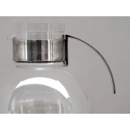 Vintage refined crystal glass carafe by Lino Sabattini, Italy 1970