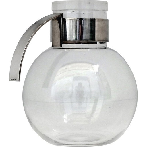 Vintage refined crystal glass carafe by Lino Sabattini, Italy 1970