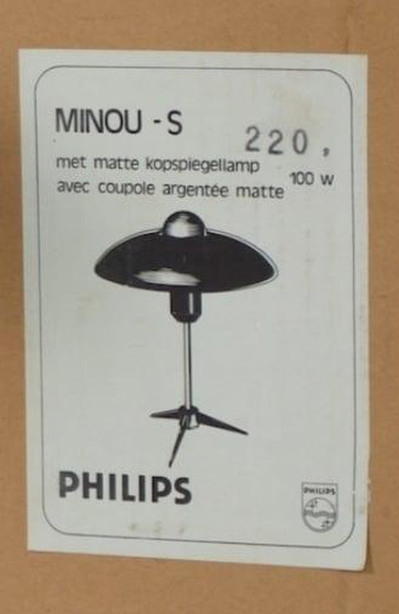 Image 1 of Louis Kalff 1960s "Minou-S" Table lamp