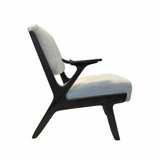 Image 1 of Poltrona vintage in legno e tessuto Dedar, anni '50