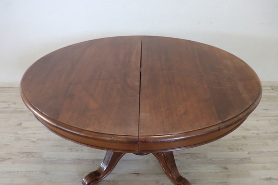 Image 1 of Antique Wooden Extendable Dining Table