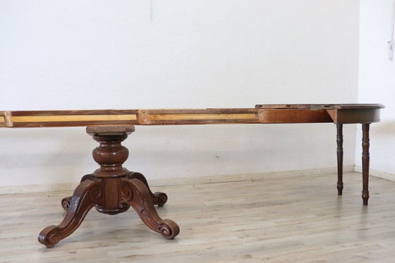 Image 1 of Antique Wooden Extendable Dining Table