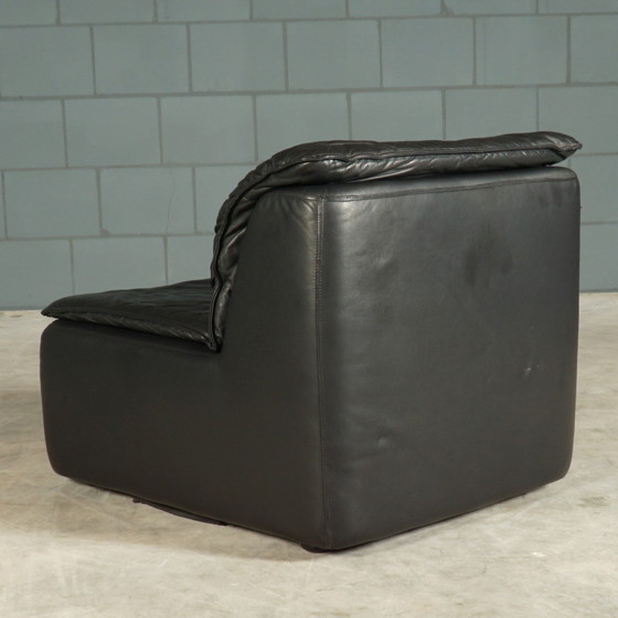 Image 1 of Vintage Modular Lounge/Sitting Group - Black Leather