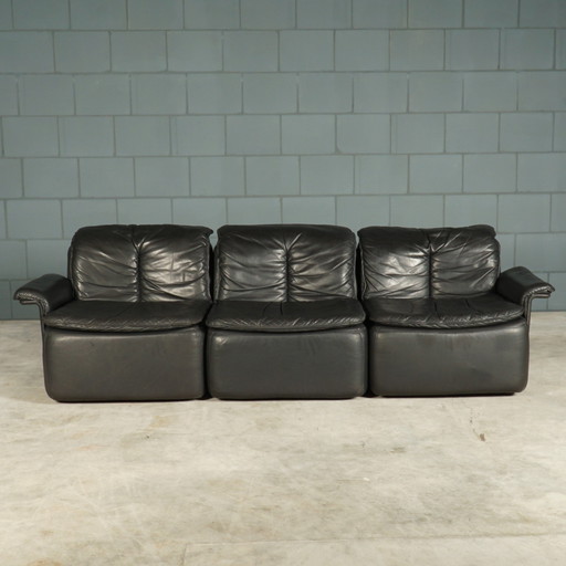 Vintage Modular Lounge/Sitting Group - Black Leather