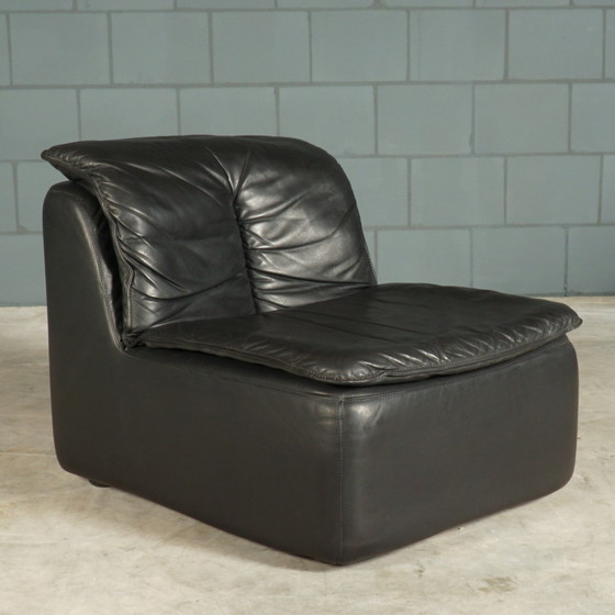 Image 1 of Vintage Modular Lounge/Sitting Group - Black Leather