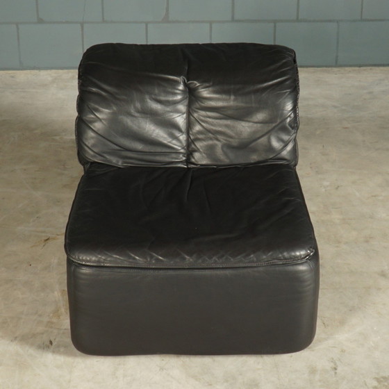 Image 1 of Vintage Modular Lounge/Sitting Group - Black Leather