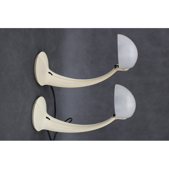 Image 1 of Pair of vintage Veneta Lumi table lamps model Virgola, Italy 1970s