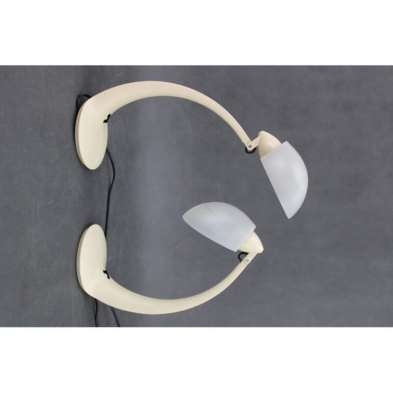 Image 1 of Pair of vintage Veneta Lumi table lamps model Virgola, Italy 1970s