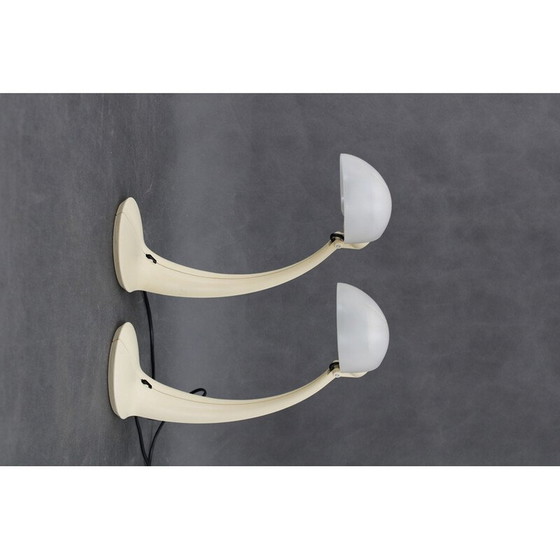 Image 1 of Pair of vintage Veneta Lumi table lamps model Virgola, Italy 1970s