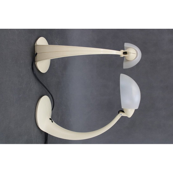 Image 1 of Pair of vintage Veneta Lumi table lamps model Virgola, Italy 1970s