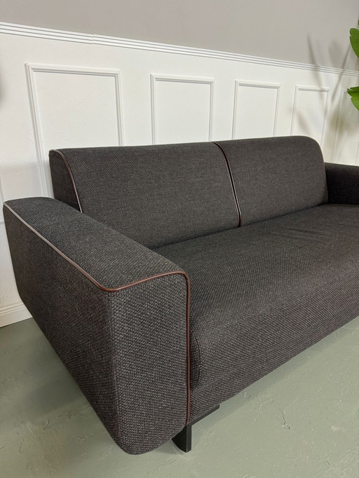 Rolf Benz Designer Premium Sofa Fabric Gray Couch Bench