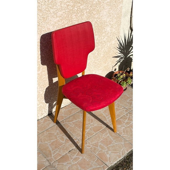 Image 1 of Vintage red graphic chair