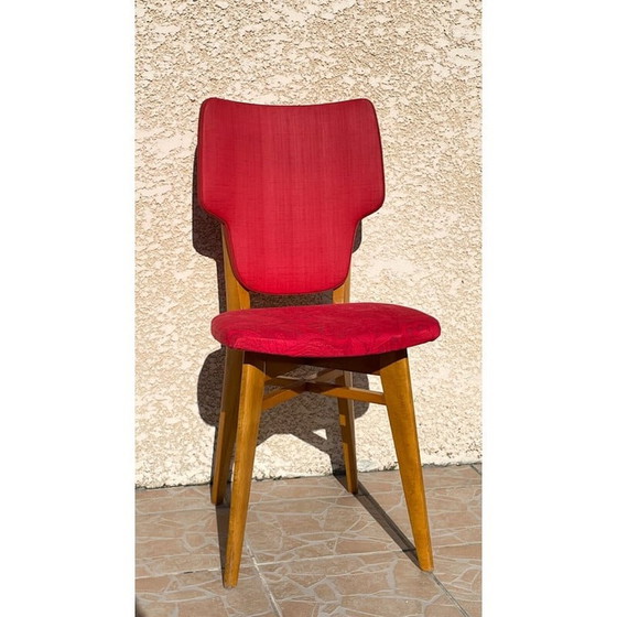 Image 1 of Vintage red graphic chair
