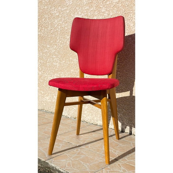 Image 1 of Vintage red graphic chair