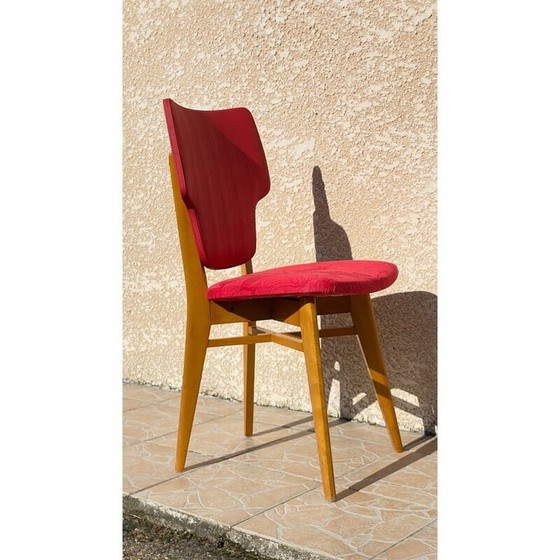 Image 1 of Vintage red graphic chair