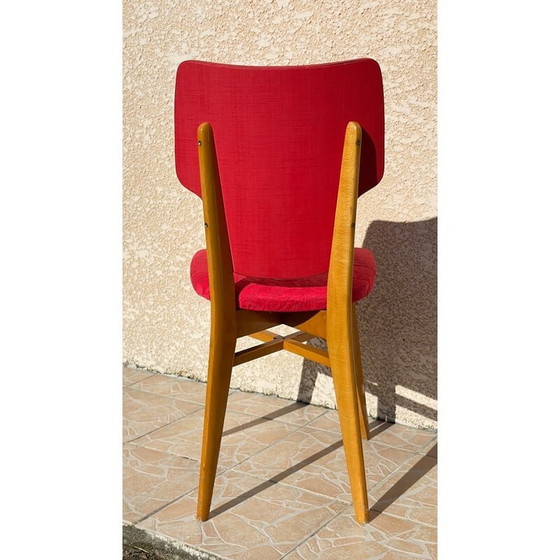 Image 1 of Vintage red graphic chair
